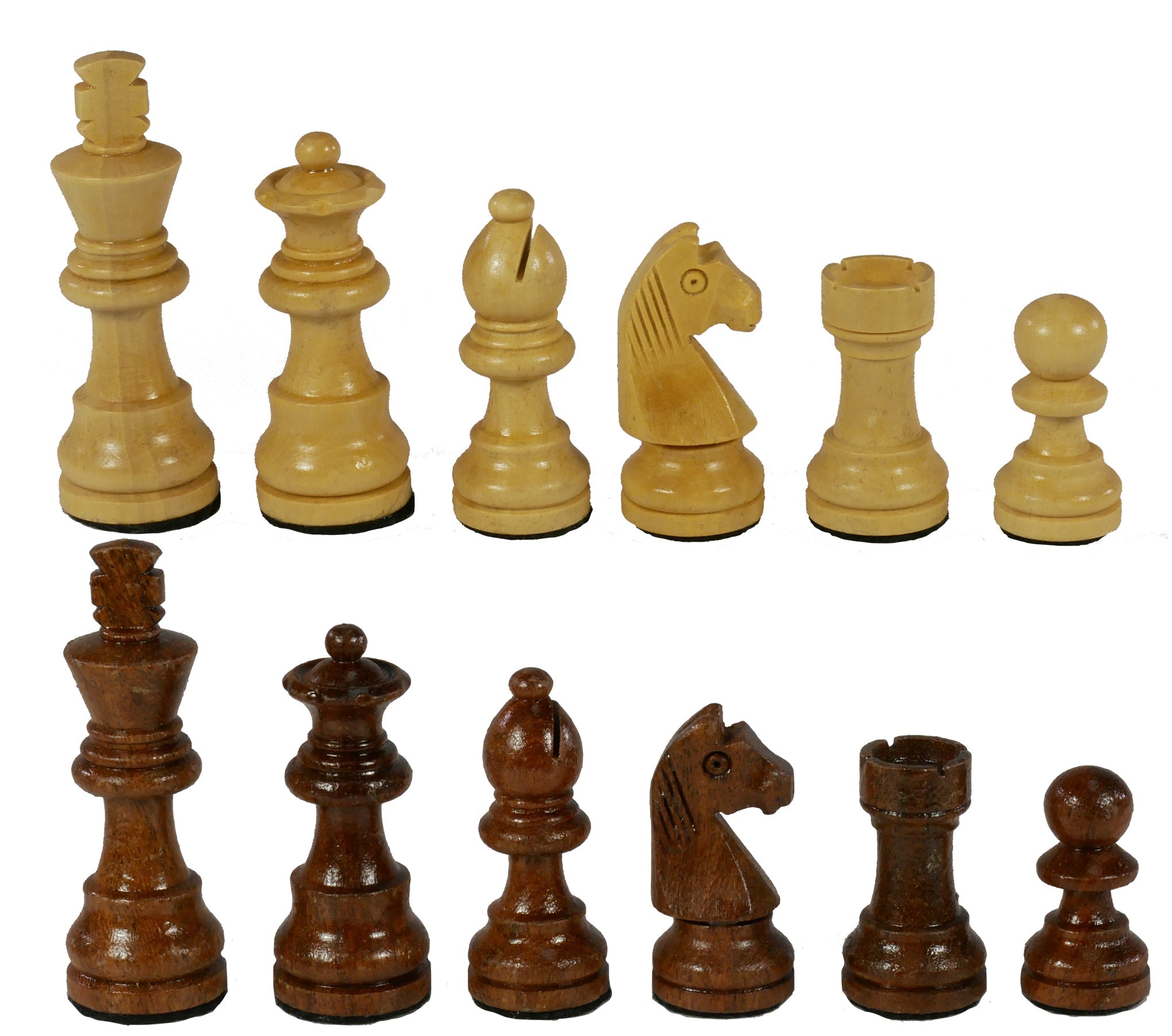 Chess Pieces - 2.75" Sheesham/Boxwood German Knight Chess Pieces